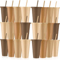 Skylety 24 Pcs Brown Plastic Cups by Skylety