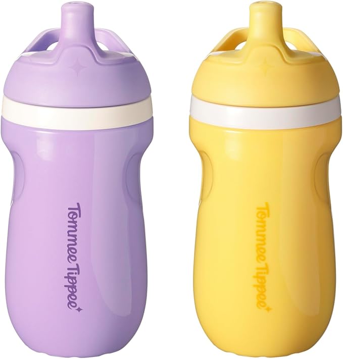 Tommee Tippee Toddler Sippy Cup, Sporty Spout, 1-3 Years, Insulated | Pack of 2 by TommeeTippee
