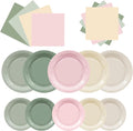 60pcs Pink and Sage Green Birthday Party Decorations, Serves 20 | Pink and by BORAENDEY