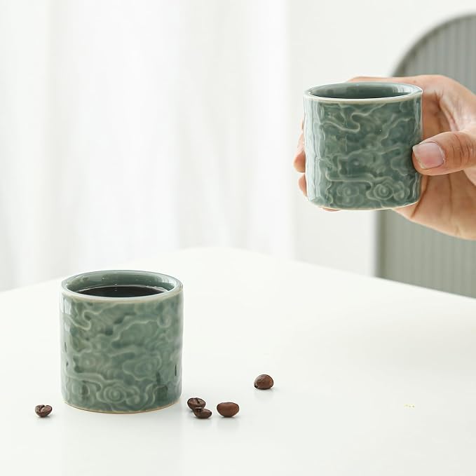 Ceramic Espresso Cups Set of 2 or 4-3oz Demitasse Cups - Image 5