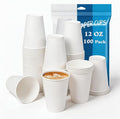 MOUMOULIFE 12 oz Disposable Paper Coffee Cups, To Go & Daily Use by moumoulife