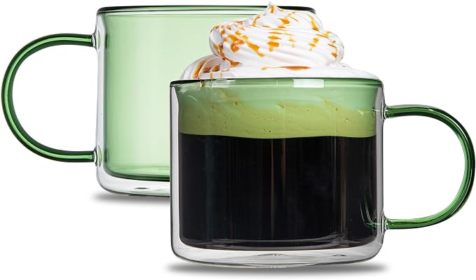 Restaurantware Coffee Cups 12 Pack of 11 oz Double Wall Glass Insulated Coffee - Image 2