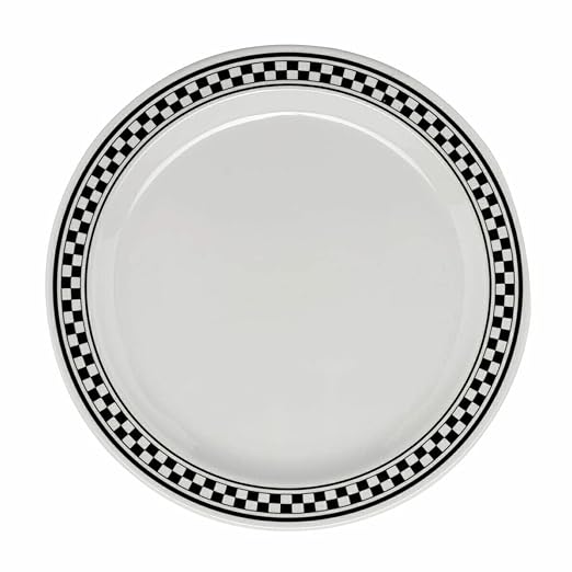 G.E.T. 9" Heavy-Duty Wide Rim Melamine Dessert Plate (Set of 4)