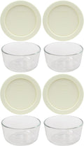 Pyrex 7202 1-Cup Bowls & 7202-PC Sour Cream Lids by Pyrex