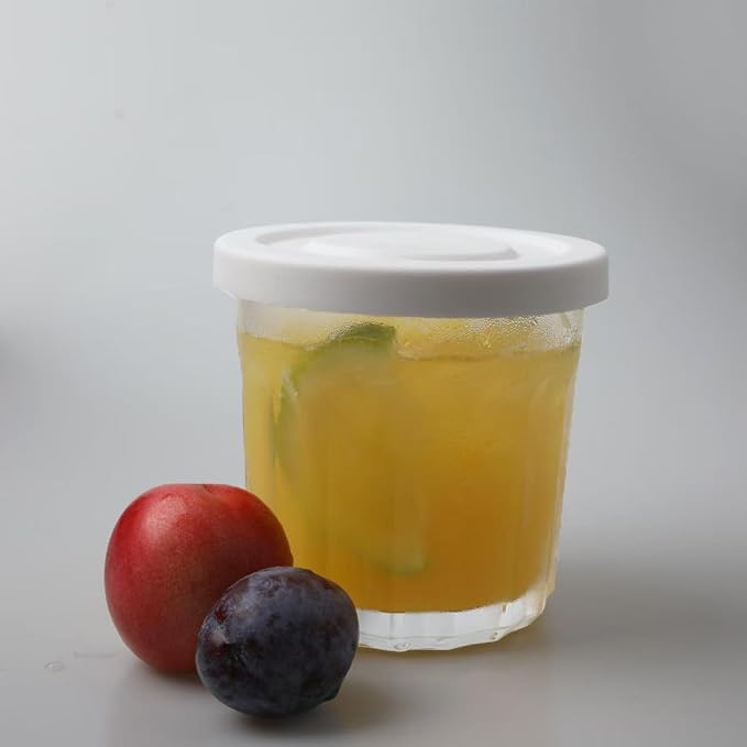 Working Glass Cups with Lids Set of 4, 13.5oz Thick Glass Tumblers | Classic - Image 8