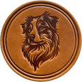 Dog Breed Leather Coasters – Premium Full Grain Table Protectors by Handmade