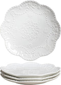 Gaolinci European Palace Series Lace Embossed Ceramic Dinner Plate by Gaolinci