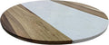 18 Inch Large Marble and Wood Lazy Susan Turntable - Rotating Serving Tray for Dining Table Centerpiece, Heavy Duty 360 Spinning Platter for Kitchen Countertop, Pantry & Charcuterie Board