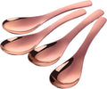 Thick Heavy Duty Soup Spoons, Stainless Steel Polished Asian Rice Table Spoon by Unknown