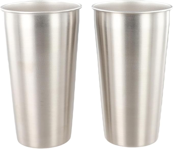 Stainless Steel Camping Cups 2 Pack Lightweight Outdoor Mugs by Unknown