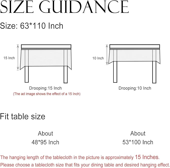 ISAENNE Designer French Red Extra Long Tablecloth Rectangle,Linen Table Cloth with Cashew Pattern,Stain Proof Decor Tablecloths for Dining Thanksgiving Kitchen Christmas,63"*110"-Chauffrey D