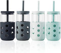Mrsdry 16 oz Glass Cups with Lids and Straws by Mrsdry