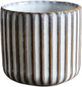 Vintage Ceramic Mug, Japanese Tea Cup 6oz Striped Cup No Handle Drinking Cup by Unknown