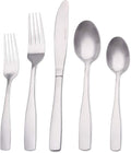Matte Silverware Set, Satin Finish 20-Piece Stainless Steel Flatware set by OCEExquisitesilverware