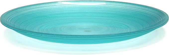 " OCCASIONS " 100 Plates Pack,(50 Guests) Premium Wedding Party Disposable Plastic Plates Set -50 x 10'' Dinner + 50 x 7'' Salad/Dessert (Belize in Aqua)