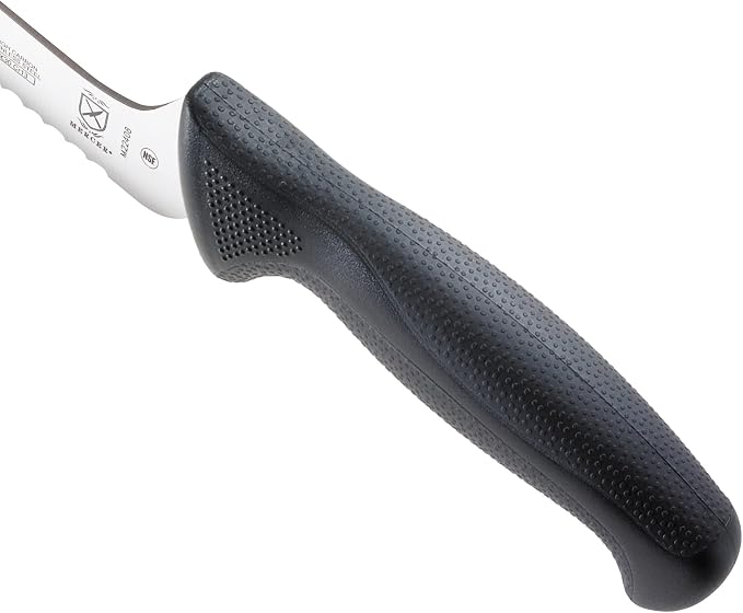 Mercer Culinary M22408 Millennia Black Handle, 8-Inch Offset Wavy Edge - Image 2