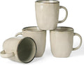 famiware Coffee Mugs Set of 4, Ocean Square 13oz Coffee Cup Set by Famiware