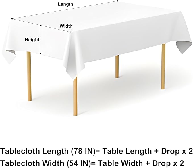 misaya Rectangle Waterproof Vinyl Table Cloth, Buffalo Flannel Backed Tablecloth, Wipeable Plastic Table Cover for Dinner, Kitchen, Outdoor (54" x 78", Brown and White)