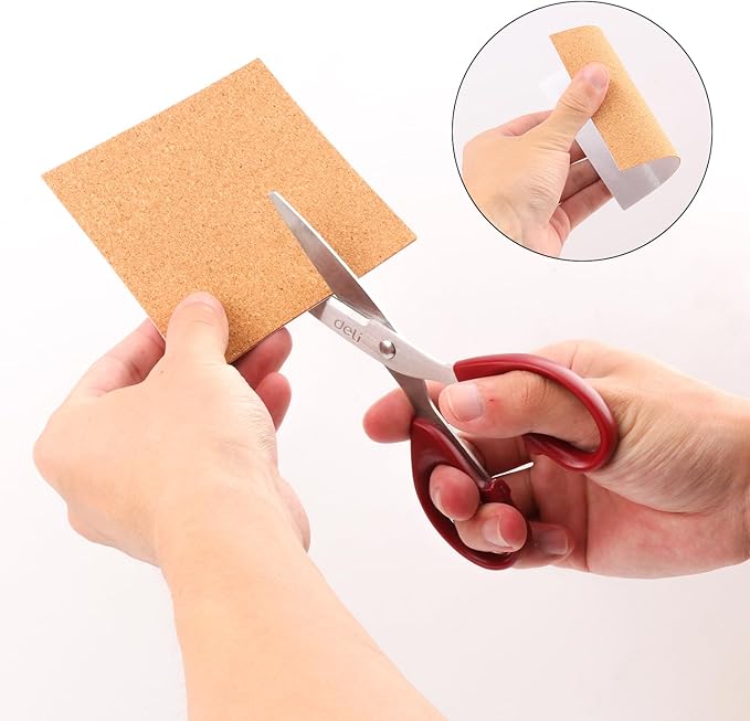400 PCS 4 Inch Square Self-Adhesive Cork Sheets for Coasters, Cork Coaster Backing Pad for Home Tabletop Decoration