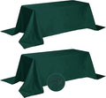 Fokitut 2 Pack Waterproof Rectangle Tablecloth, 90x156 Inch,Stain Resistant and Wrinkle Polyester Table Cloth, Fabric Table Cover for Kitchen Dining, Wedding, Party, Holiday Dinner-Hunter