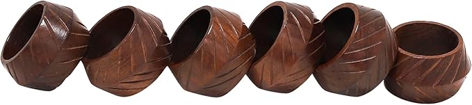 Wooden Napkin Rings Handcrafted Natural Wood Napkin Rings Decorations Christmas Ornaments Best for for Table Décor, Dinner Party, Wedding Party, Dining Parties, Table Decoration (8)
