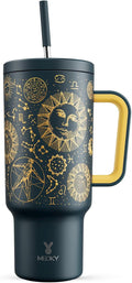 Meoky 40 oz Tumbler with Handle and Straw, Tumbler with Lid and Straw, by MEOKY