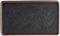 Heika Black Matte Rectangular Stoneware Plate, 13 3/4 x 8 Inch, Textured Design with Banded Rim, Dishwasher and Microwave Safe, 12 per Case