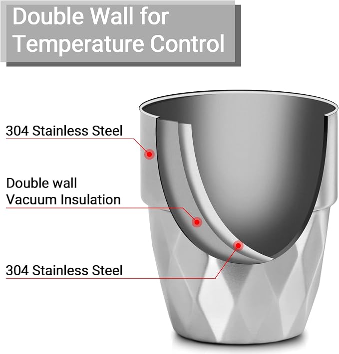 Beasea Stainless Steel Cups 10 oz, 12 Pack Bulk Stackable Insulated Stainless - Image 3