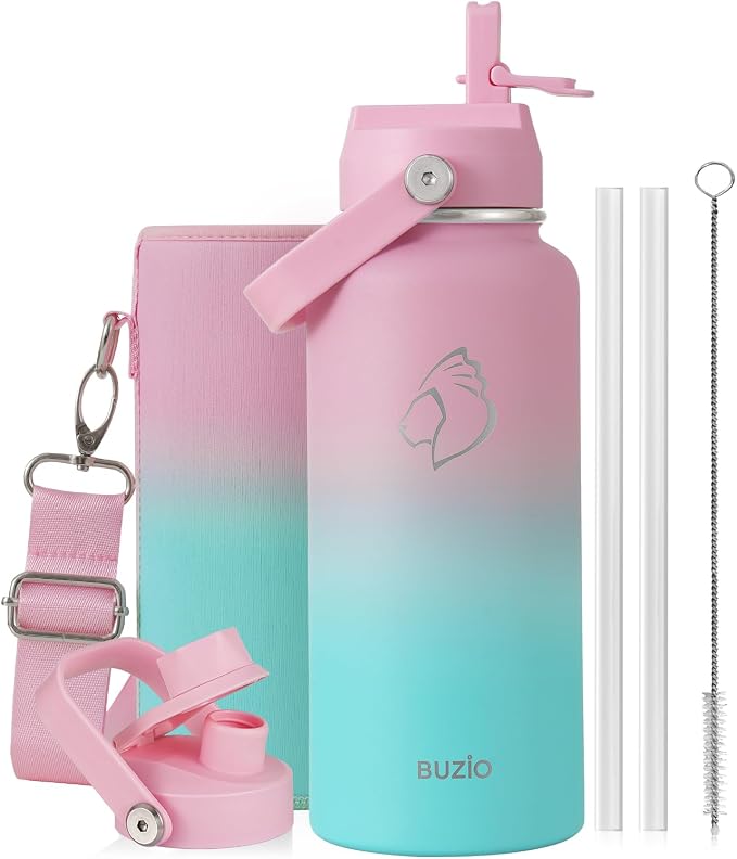 BUZIO Insulated Stainless Steel Water Bottle 32 oz by BUZIO