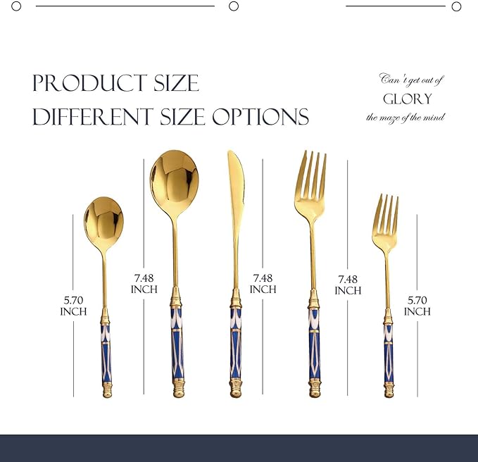20-piece Silverware Set With Ceramic Handle, Premium Food Grade Stainless Steel Flatware Sets, Mirror Polished Cutlery Set, Dishwasher Safe (for 4 People)