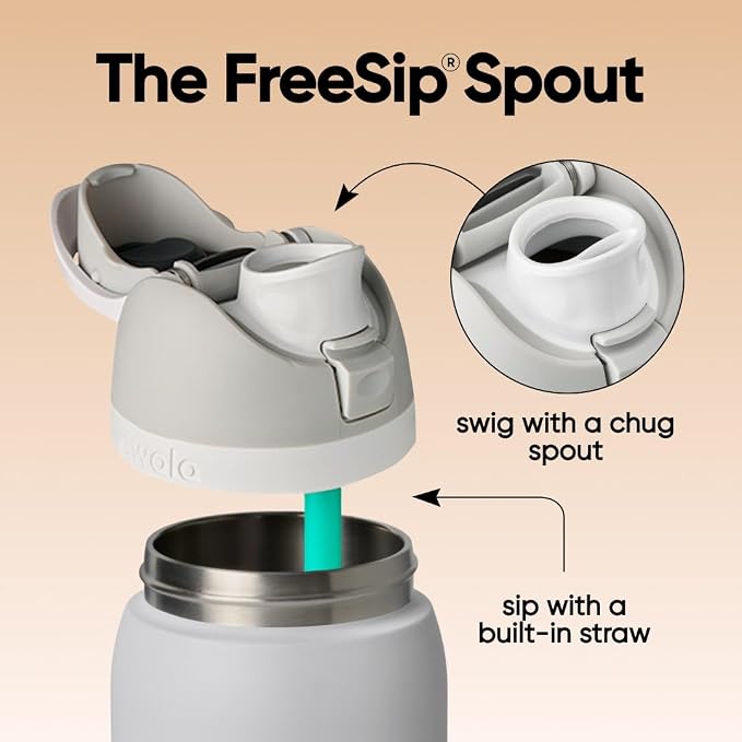Owala FreeSip Stainless Steel Water Bottle 32 oz Boneyard - Image 2
