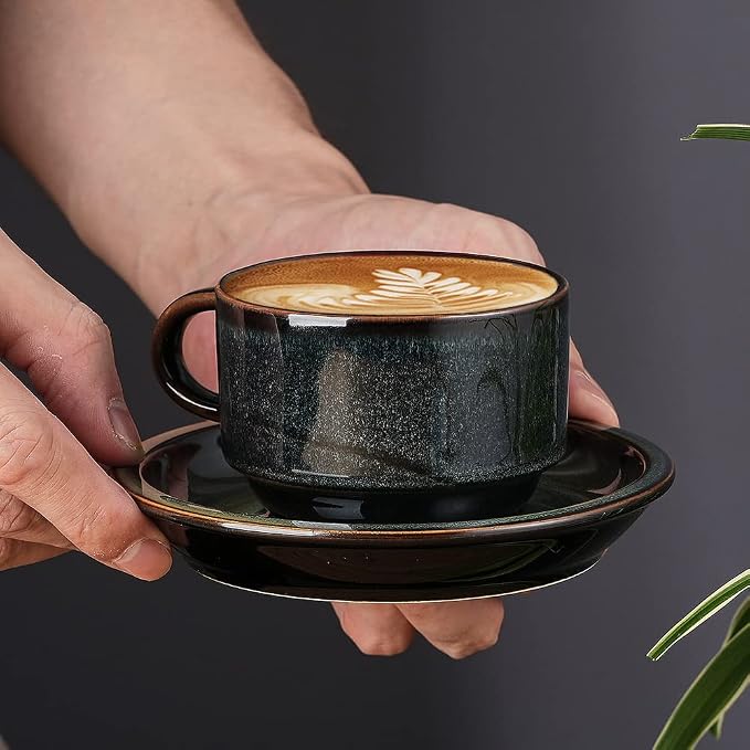 JIEMEI HOME Porcelain Stackable Espresso Cups - Image 2