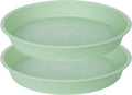 2 Pack of 10 inch Plant Saucer Gray, Heavy Duty Plastic Plant Saucer 10 inch by Bleuhome