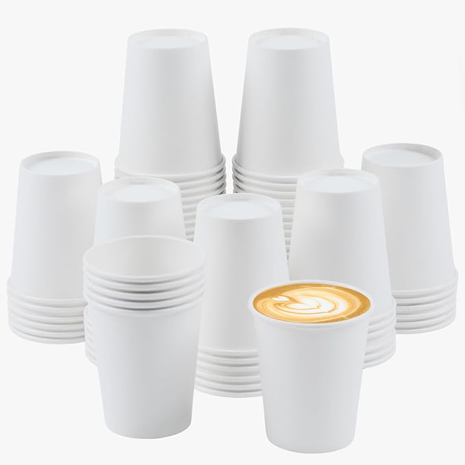 120-pack 9 oz white Paper Cups by Sveikie