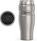 THERMOS Stainless King Vacuum-Insulated Travel Tumbler, 16 Ounce, Matte Steel by Thermos