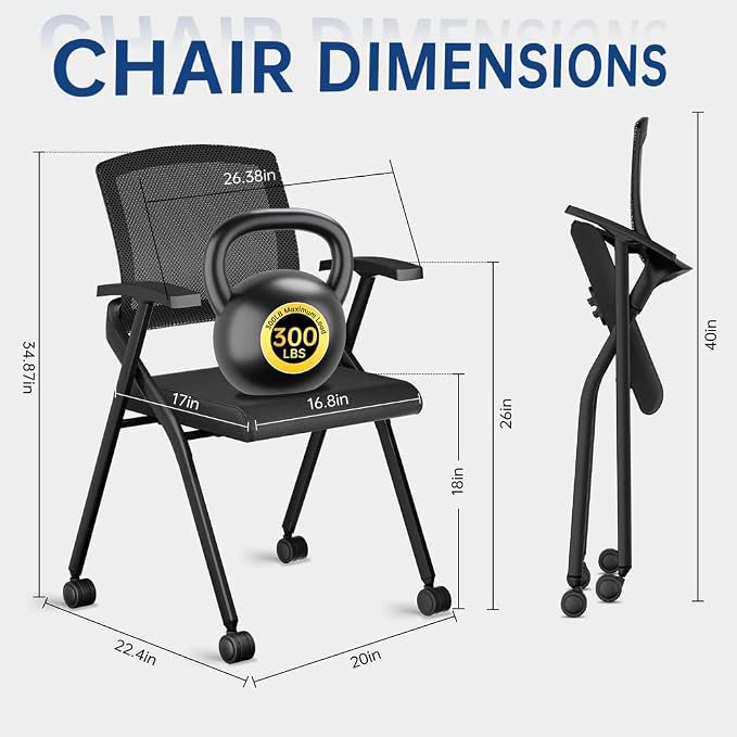 24 Pack Folding Office Chair - Image 3