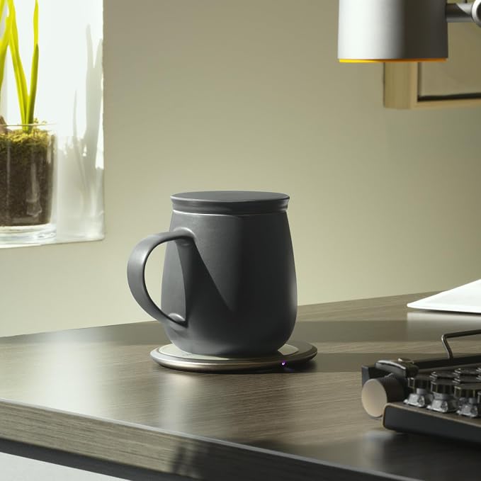 Ui 3 Self-Heating Mug Set – Inkstone Black | 12 fl oz / 355 mL Ceramic Coffee & - Image 4