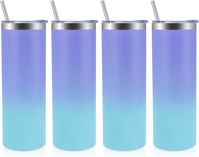 Volhoply 4 Pack Skinny Tumblers by LiveFully%EF%BC%8CDrinkFreely%E2%80%94KeepGoingwithVolhoply%EF%BC%81