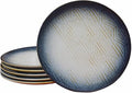 10.5” Stoneware Coupe Dinner Plates with Reactive Glaze Finish, Dishwasher Microwave Oven Safe, Ceramic and Round, Perfect for Salad, Dessert, Steak, Pasta (set of 6) (10.5" reactive glaze plates)