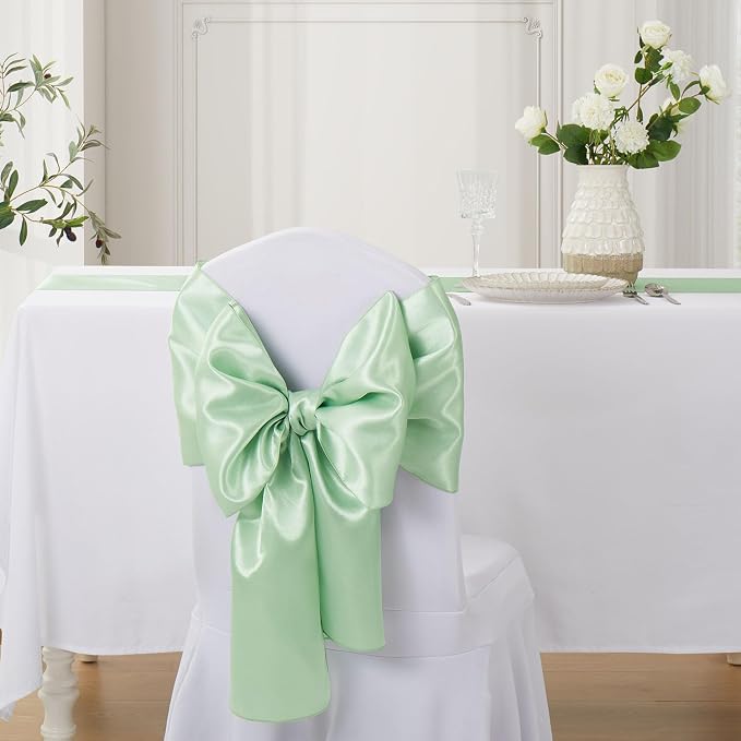 Sage Green Satin Table Runner, 12x108 Inches, 12 Pack | Premium Satin, Smooth - Image 4
