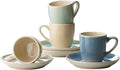 famiware 3oz Espresso Cups and Saucers, Stoneware Demitasse Cup by Famiware