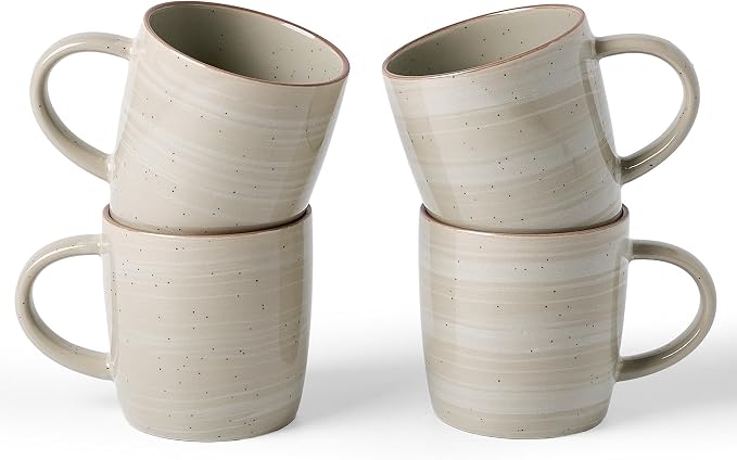 famiware Coffee Mugs Set of 4, Meteor 13 oz Ceramic Mug Cup Set by Famiware