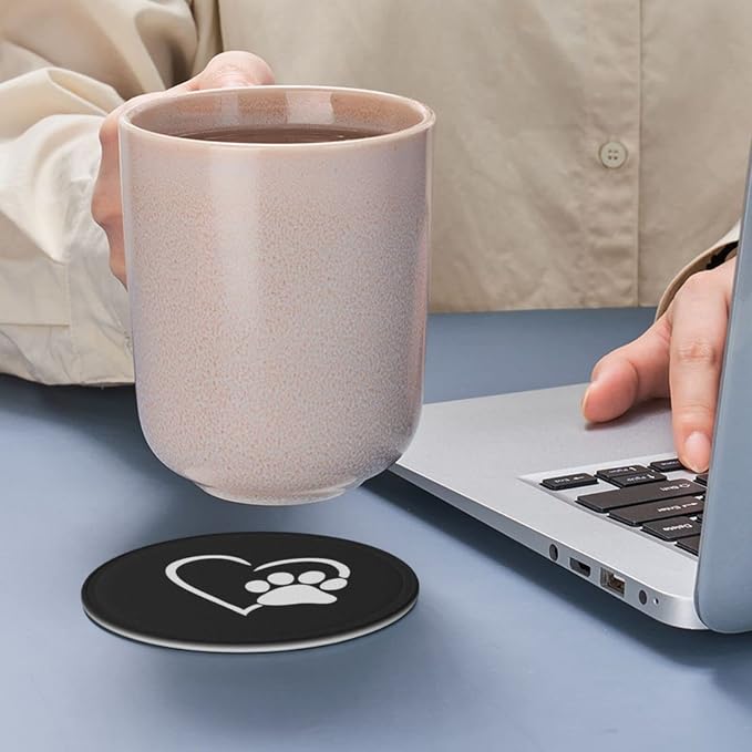 6 Pcs Dog Pet Paws Love Heart Leather Coasters - Image 7