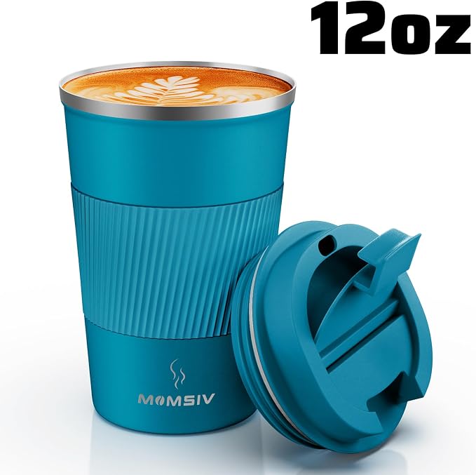 MOMSIV 12oz Travel Coffee Mug, Insulated Coffee Cup - Image 7