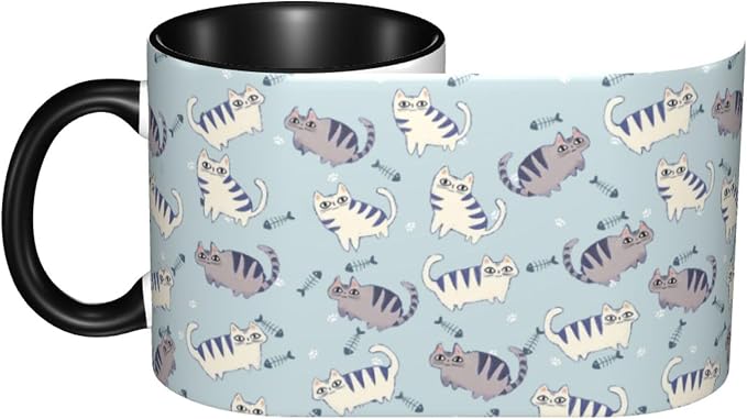 Yrebyou Cats Coffee Mug 11oz Ceramic Cup - Image 3