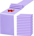 12 Pack Lavender Satin Table Runner 12 x 108 Inch Long Premium Table Runners by YMHPRIDE