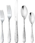 Hammered Silverware Set | Premium 18/10 Stainless Steel Flatware Service by DANIALLI
