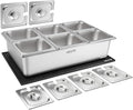 VEVOR Countertop Food Serving Display Container, Stainless Steel Food Salad by VEVOR