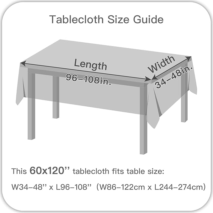 maxmill Tablecloth Weaved Texture Stain Resistant Waterproof, Wrinkle Resistant Washable Table Cloth, Fabric Table Cover for Dining Room, Indoor Outdoor Use, Rectangle 60 x 120 Inch, Black