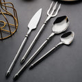 Silverware Set for 6 Durable 18/10 Stainless Steel Flatware Set Creative Styles 24 Piece Modern Cutlery Tableware Utensils Set for Home Kitchen Wedding Restaurant Knives forks and Spoons